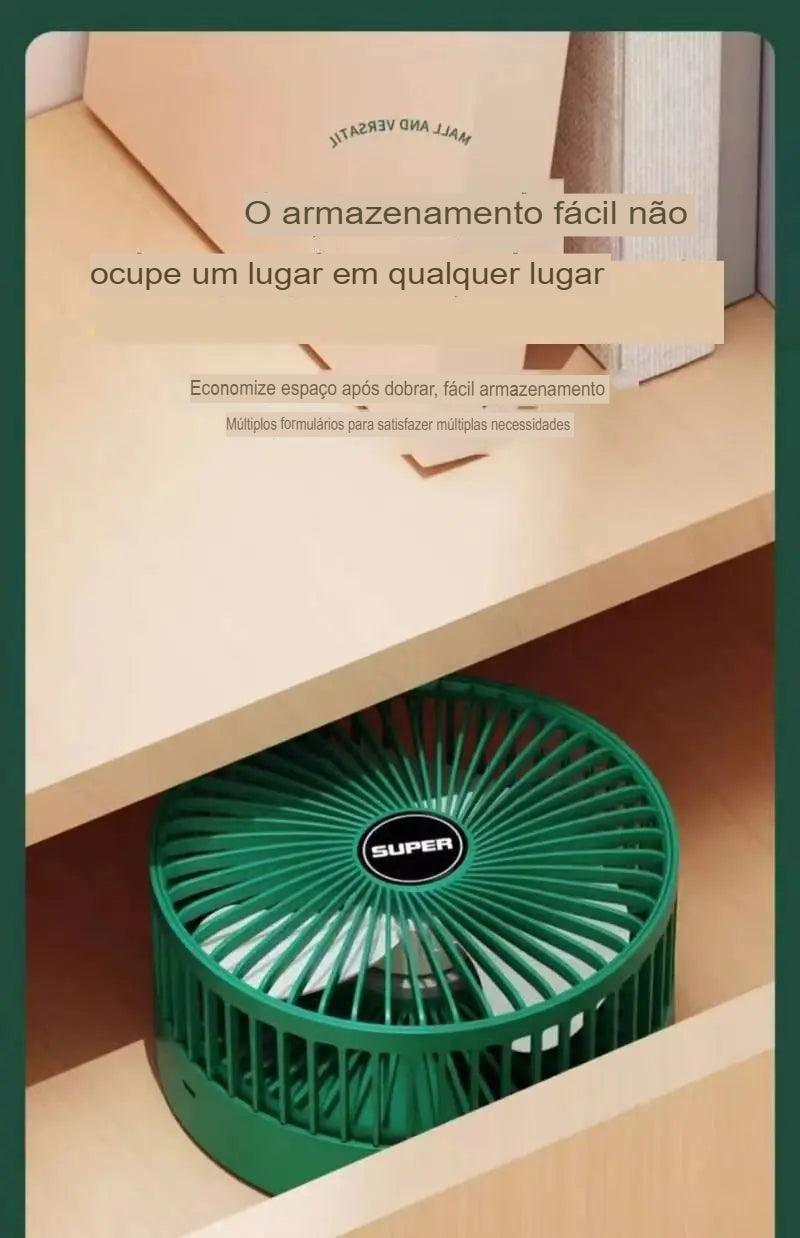 Ventilador Portátil 3 em 1: Compacto, Potente e Perfeito para Qualquer Ambiente!